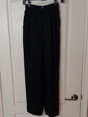 Gucci Black AUTHENTIC silk Pants straight Leg